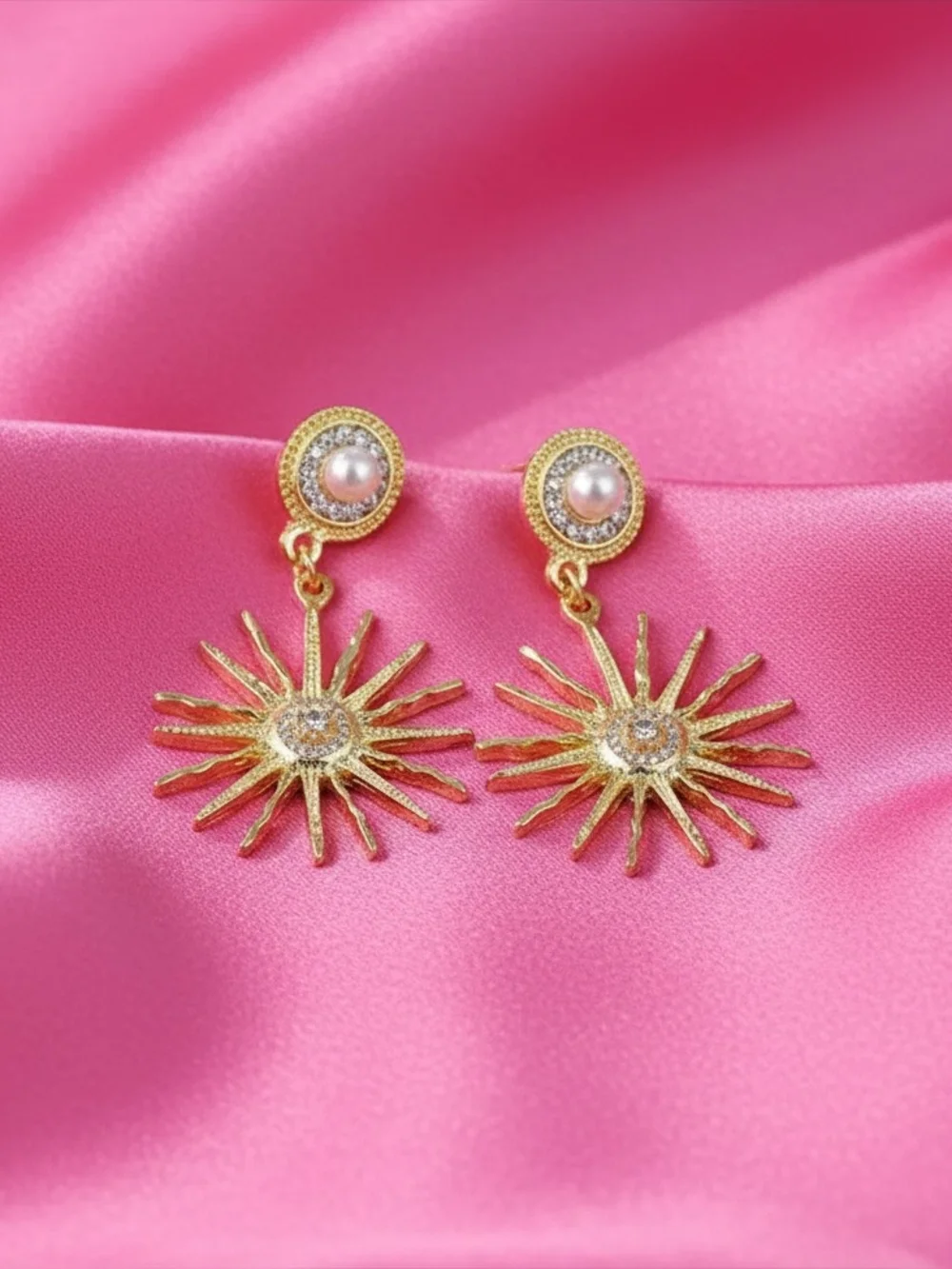 🆕️ Sunburst Earrings - Gold-plated‎ Sunflower Summer Women Jewelry